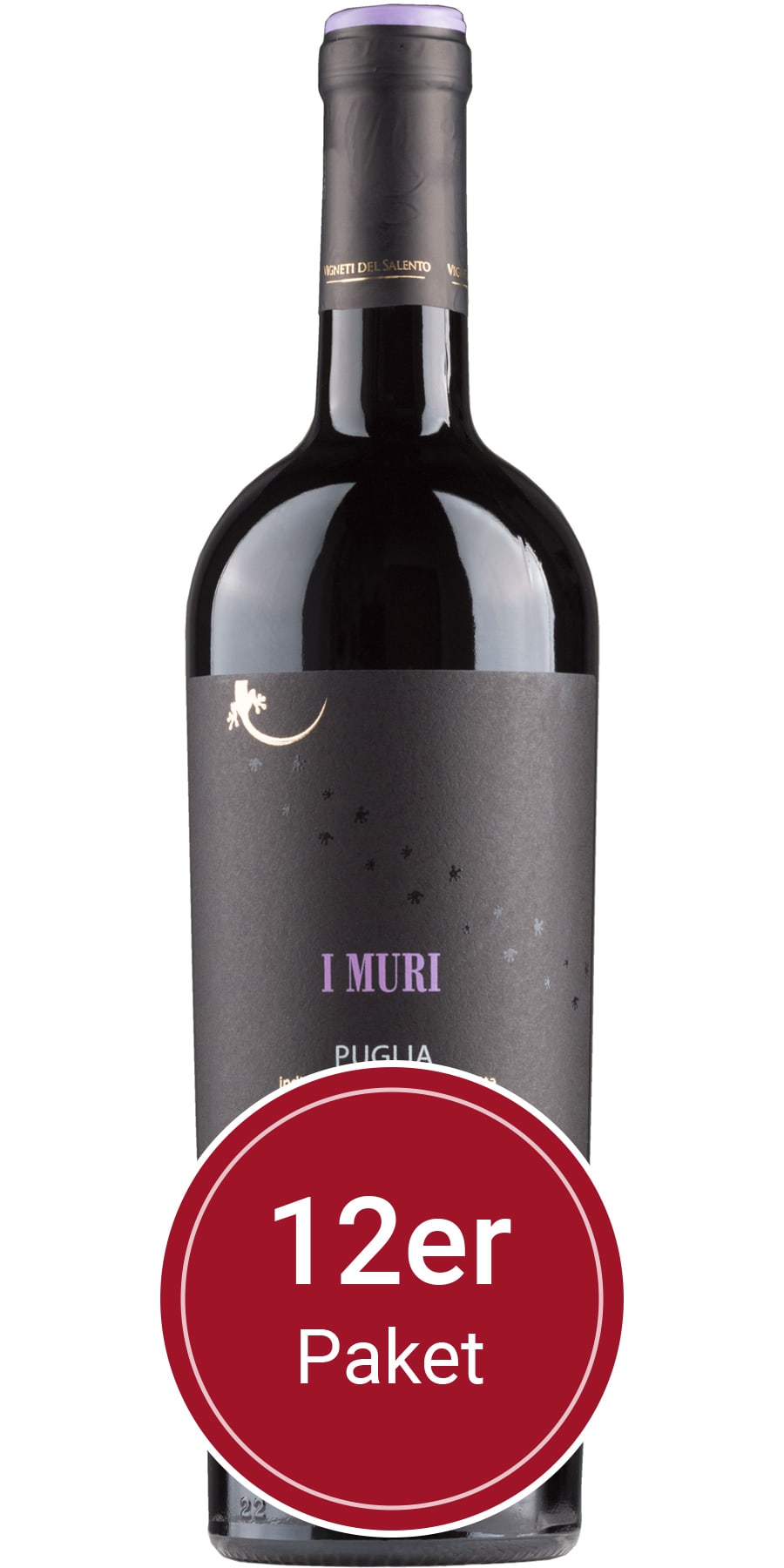 Sparpaket: 12 Flaschen Vigneti del Salento, I Muri Primitivo, IGP Puglia