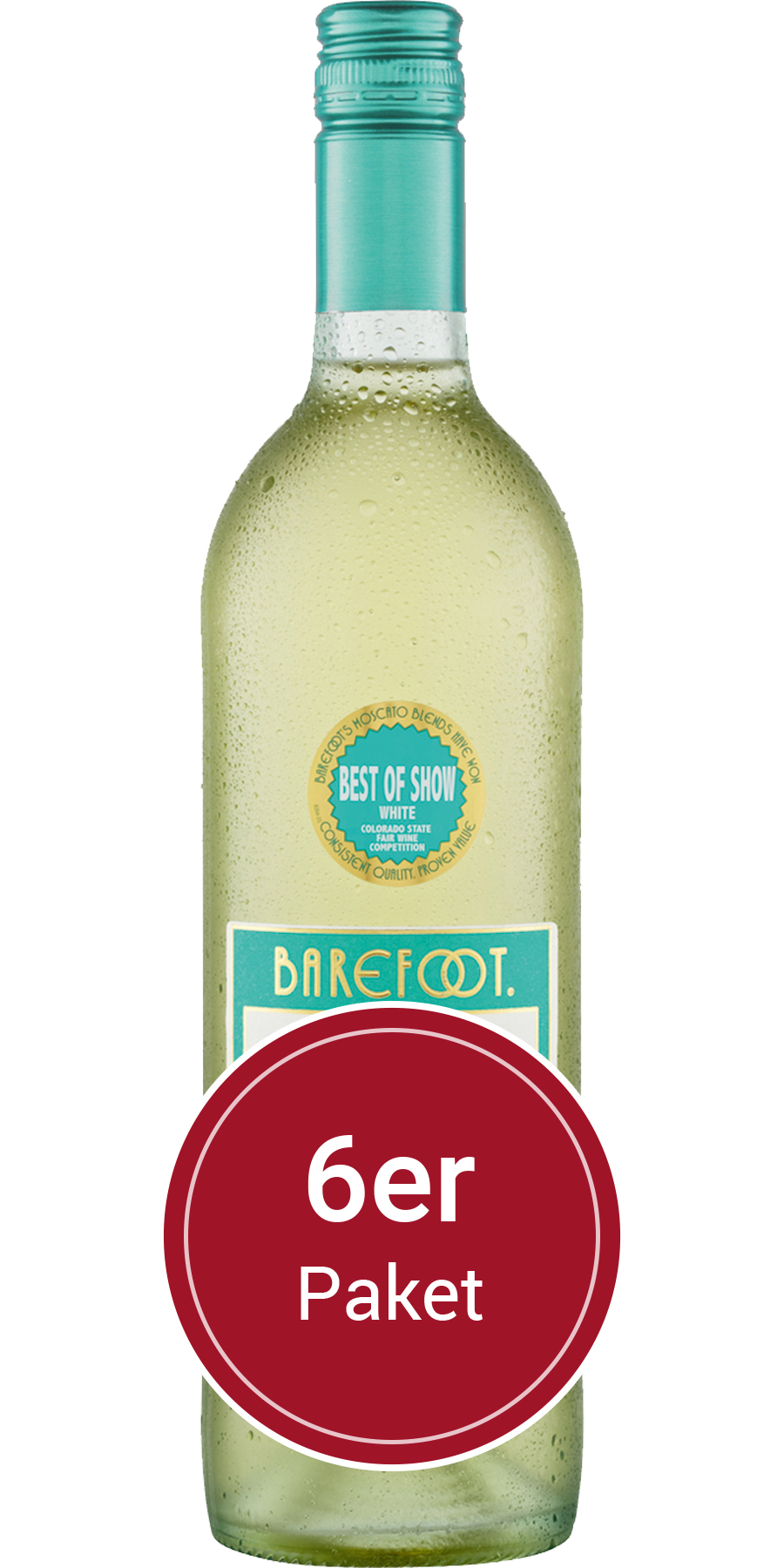 6 Flaschen Barefoot Cellars, Barefoot Moscato, Kalifornien