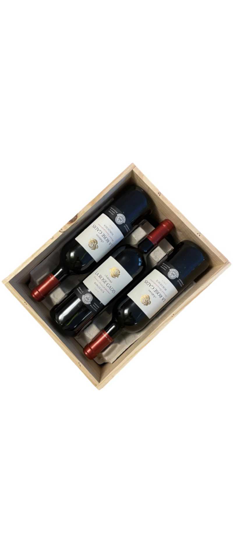 Château La Rose Gadis, AC Bordeaux - 6er original Holzkiste
