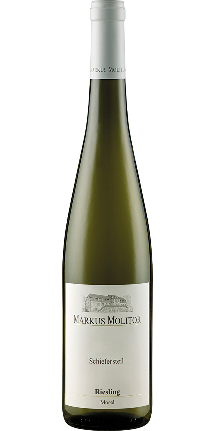 Weingut Markus Molitor, Schiefersteil Riesling, weiße Kapsel, trocken, QbA Mosel