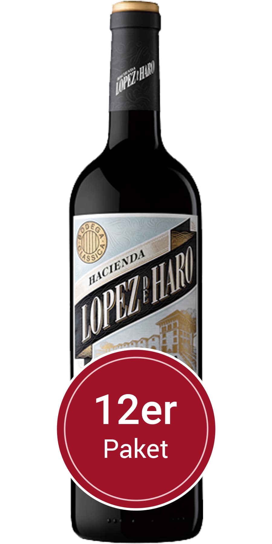 Sparpaket: 12 Flaschen Bodega Classica, Hacienda López de Haro Crianza , DOCa Rioja