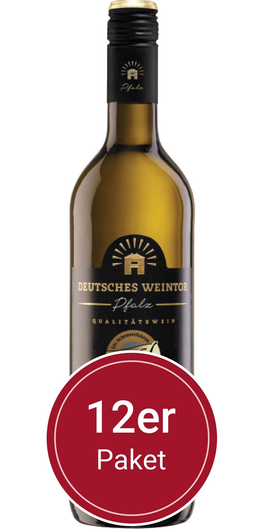 Sparpaket: 12 Flaschen Deutsches Weintor, Grau/Weißburgunder, Edition Mild, QbA Pfalz