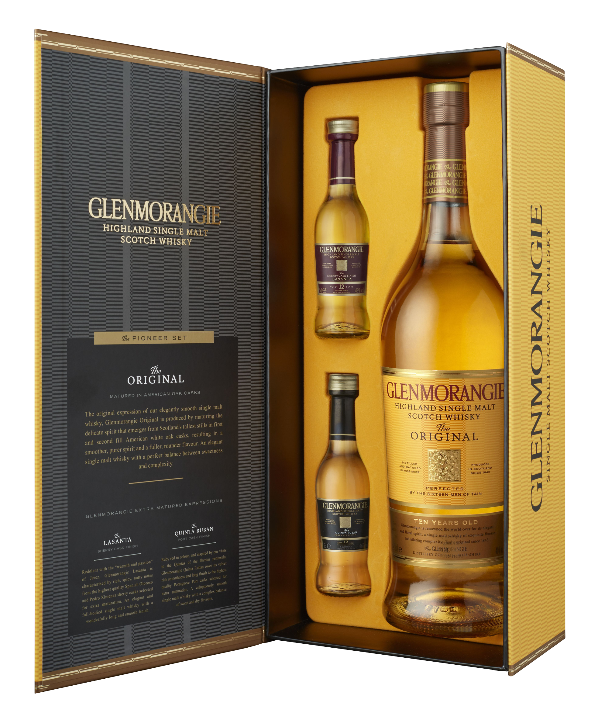 Glenmorangie Original Pioneer Pack 40%, Single Highland Malt + 2 x 5cl Extra Matured Range in GP