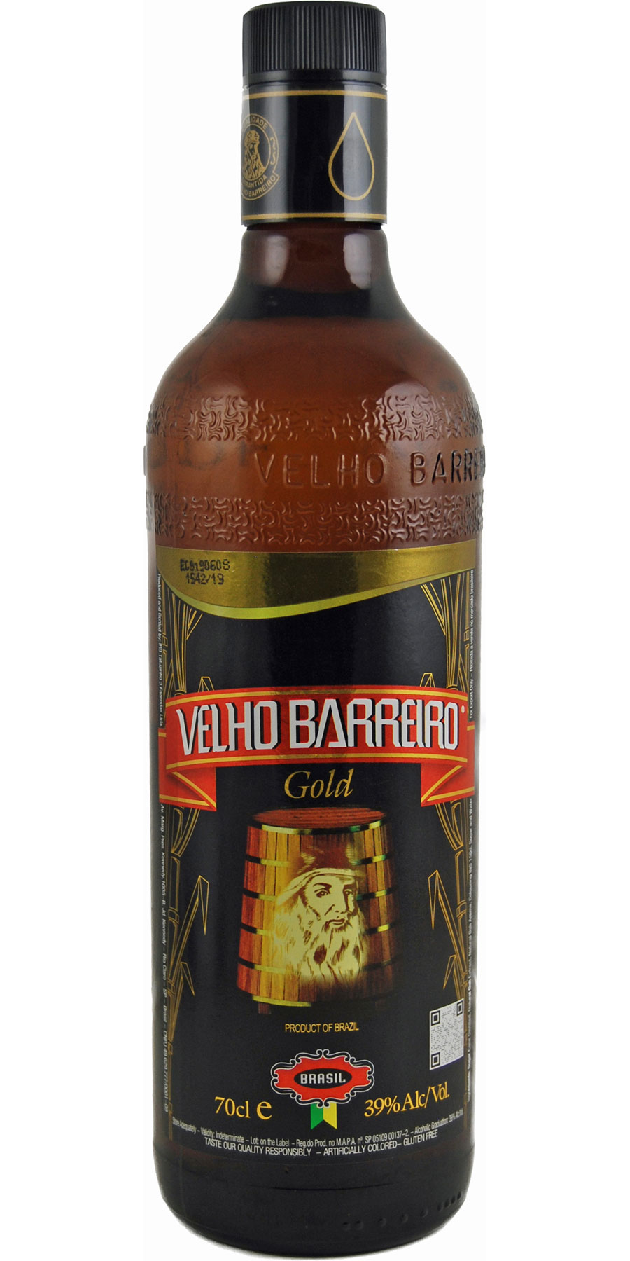Velho Barreiro Cachaca GOLD 39%