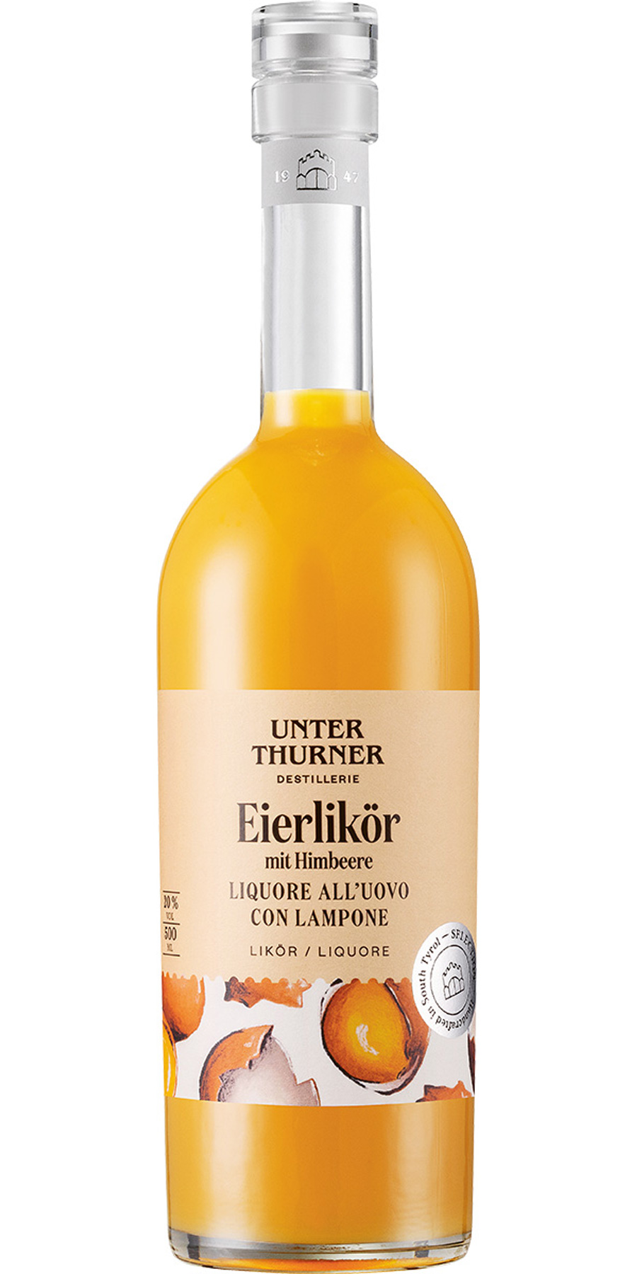 Unterthurner, Eierlikör mit Himbeere 20% - 0,50 l