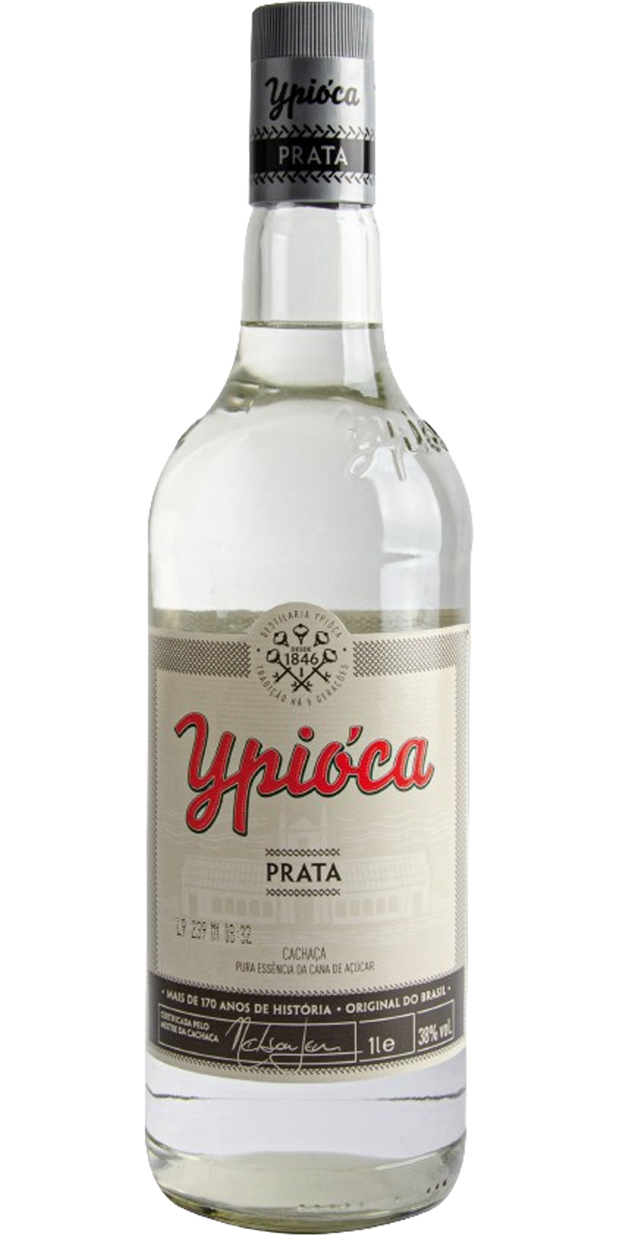 Ypióca, Cachaça Prata / Silber 38% - 1,0 Liter