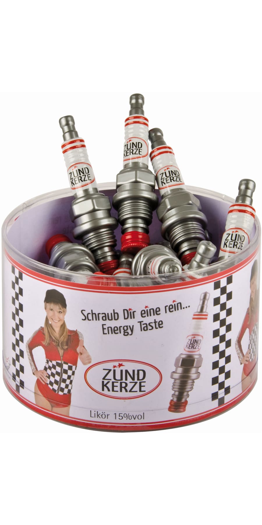 Krugmann, Zündkerze Likör mit Wodka-Energy-Taste 15% - 20 x 0,02 l
