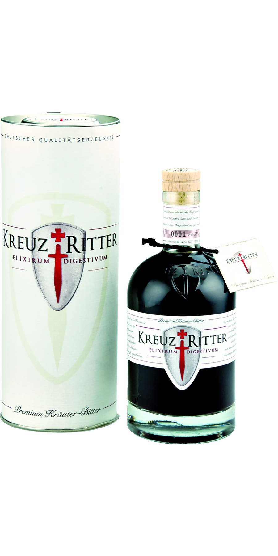 Krugmann, Kreuzritter Premium Kräuterlikör 0,50 l in Geschenkdose