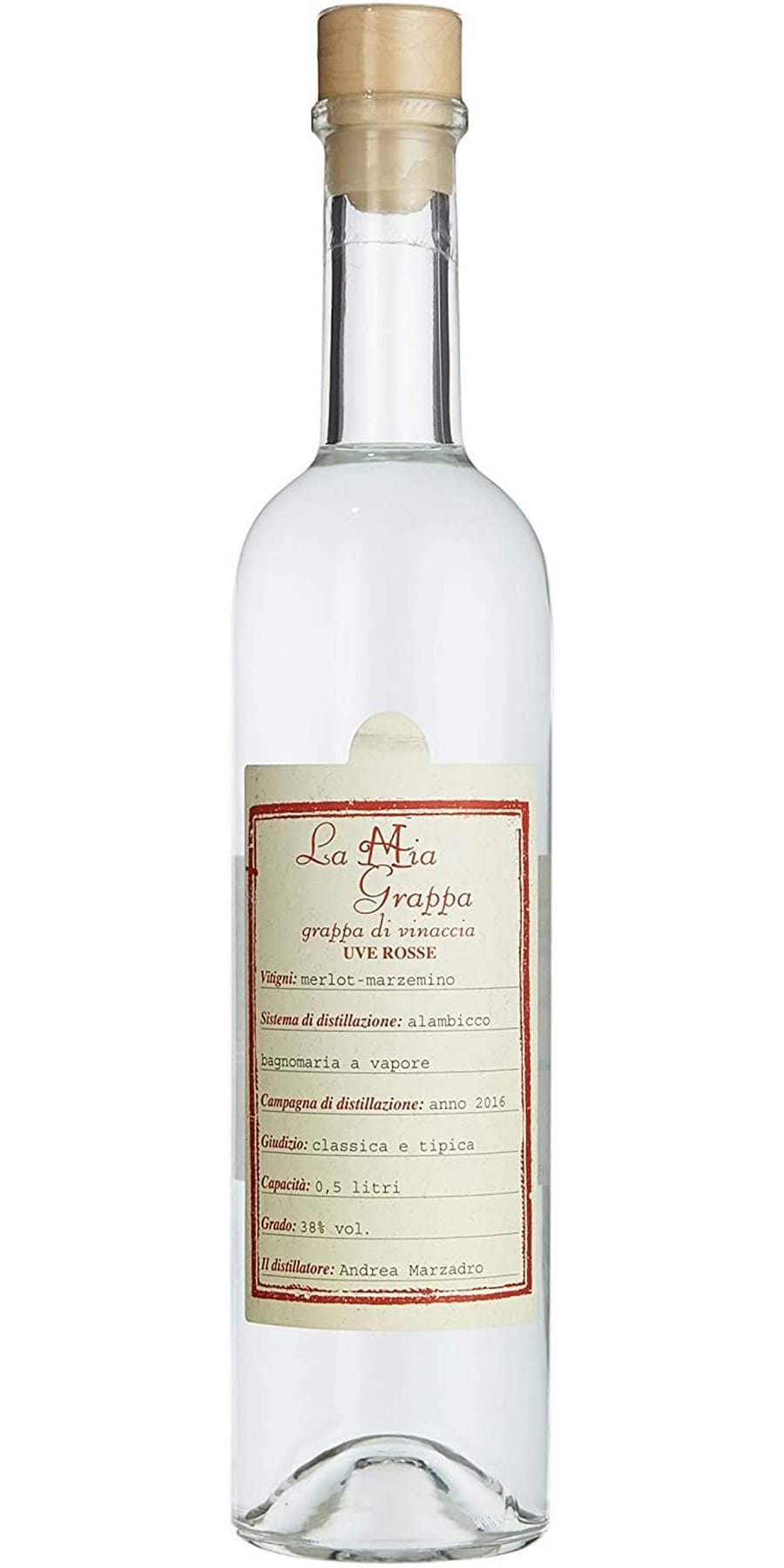 Marzadro, La Mia Grappa Merlot Marzemino 0,50 l
