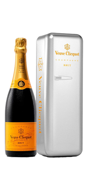Champagner Veuve Clicquot Brut, 0,75-l-Fl,  METAL FRIDGE