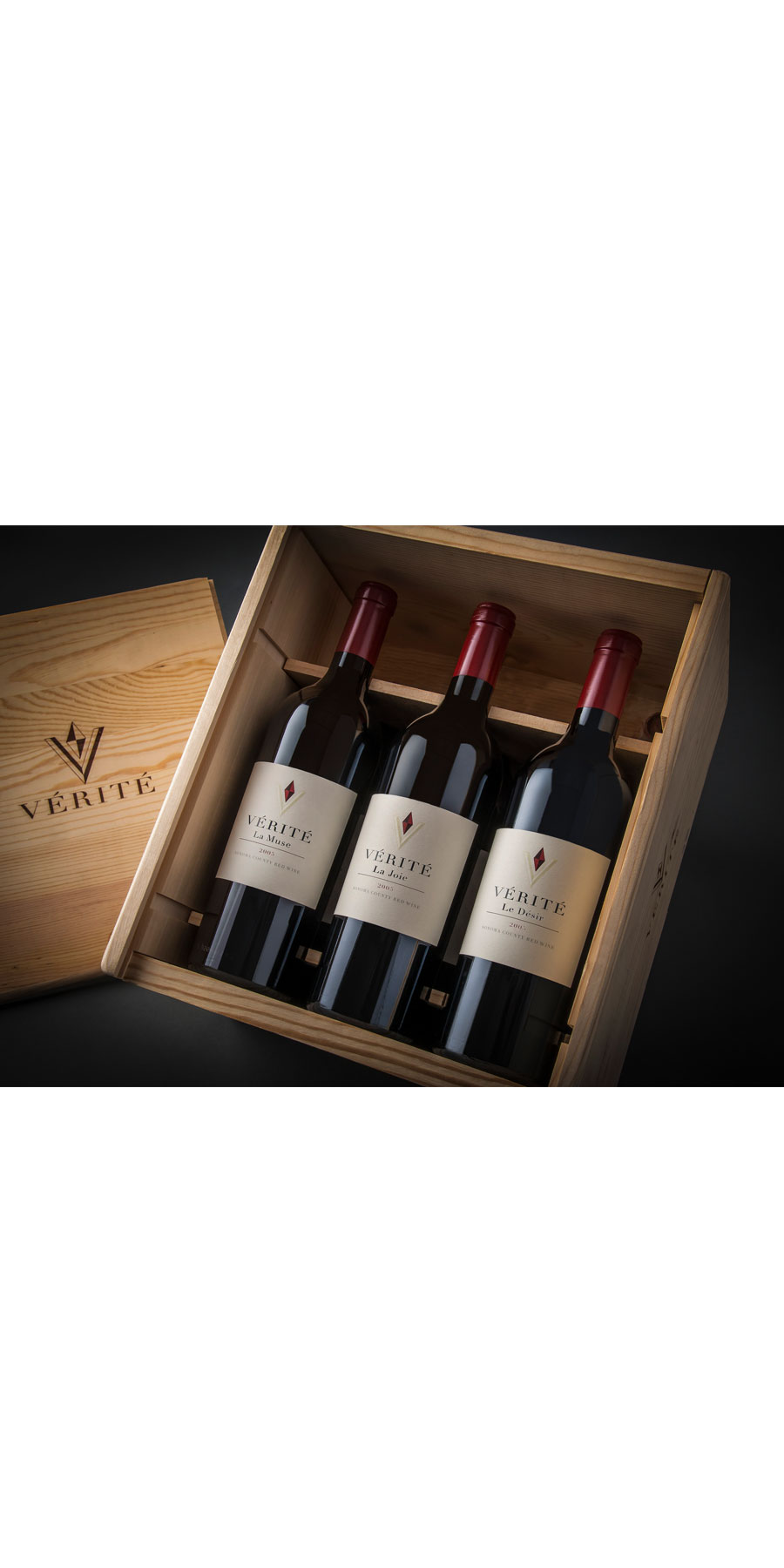 Verite Winery Sammlerbox: Les Vérités - Trio (La Muse - La Joie - Le Désir) 2005