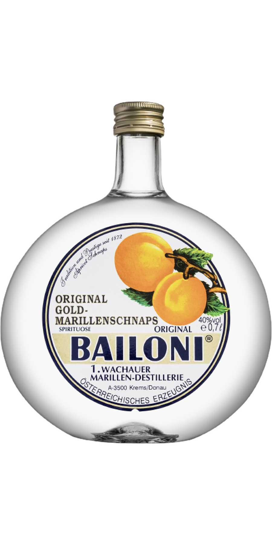 Bailoni Original Gold-Marillenschnaps 40% 0,7 L