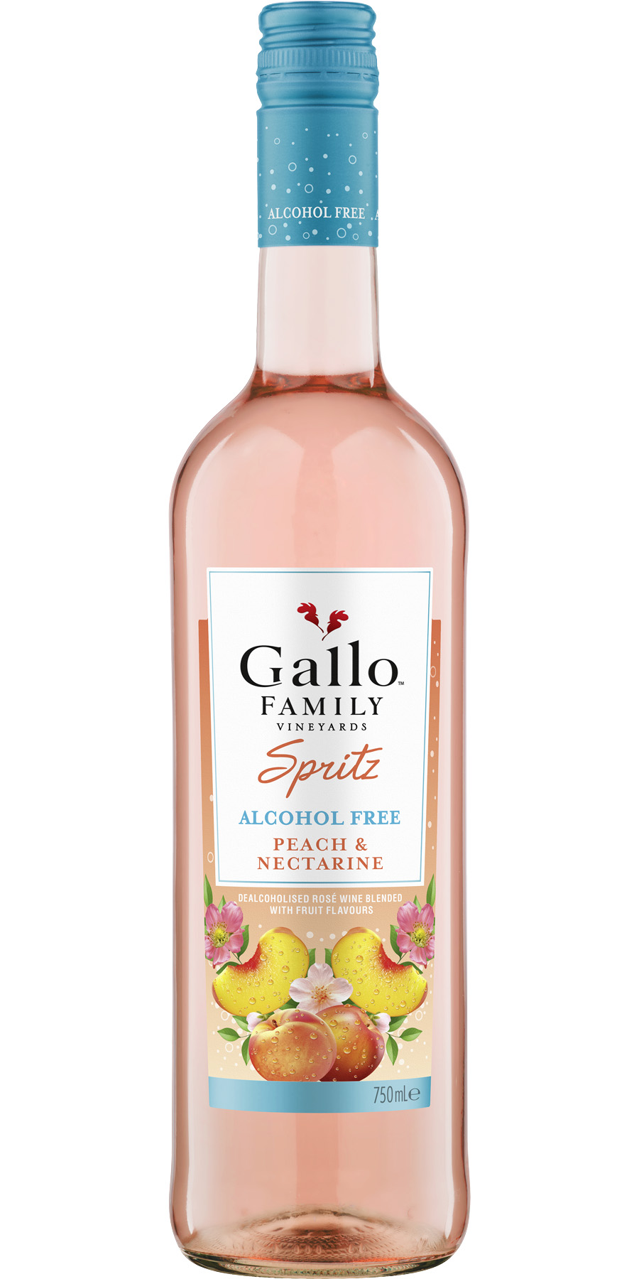 Sparpaket: 6 Flaschen Gallo Family Vineyards, SPRITZ PFIRSICH NEKTARINE, Kalifornien ALKOHOLFREI