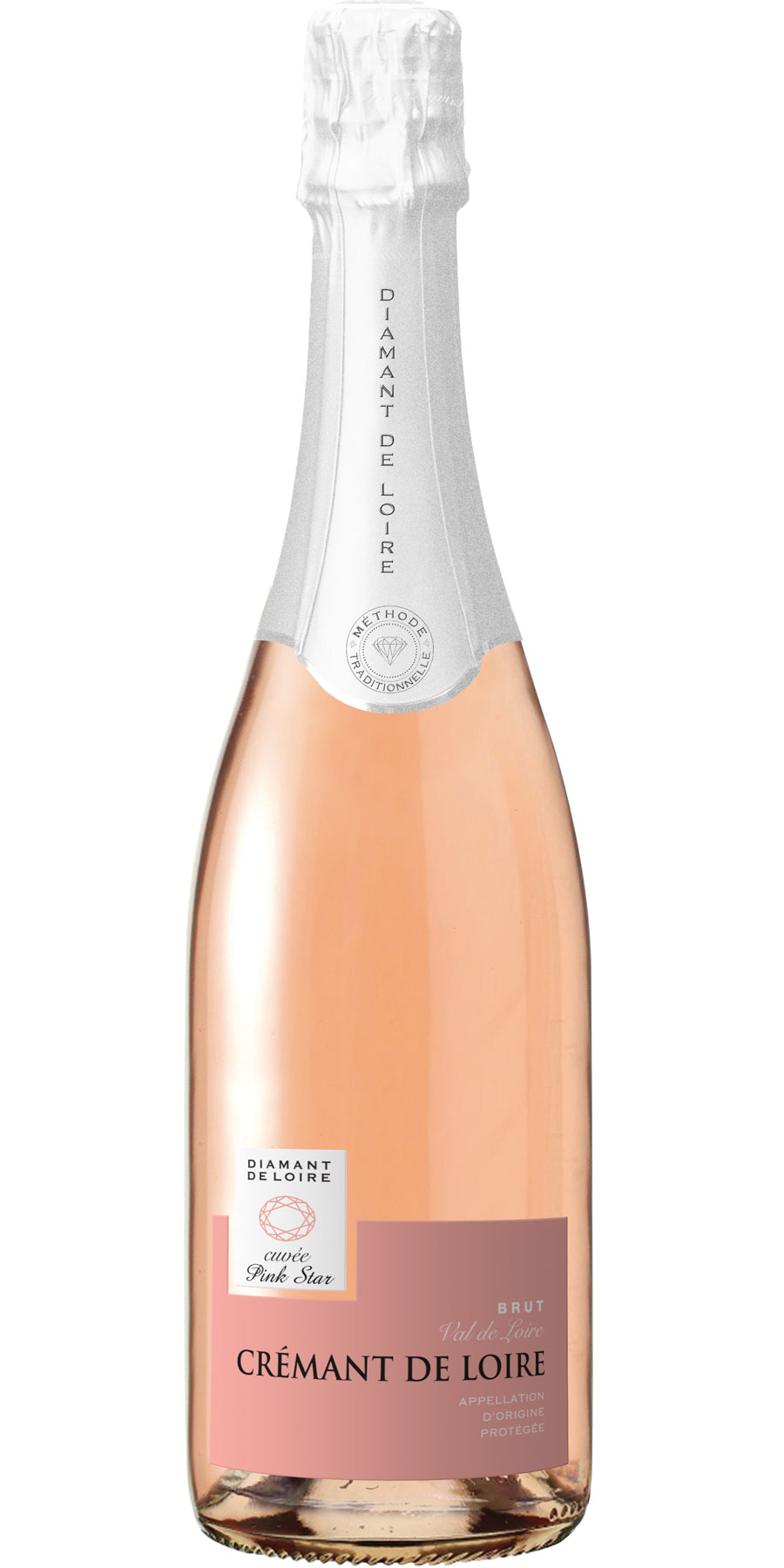Crémant de Loire, Diamant de Loire Brut Rose - Cuvee Pink Star, AC Loire