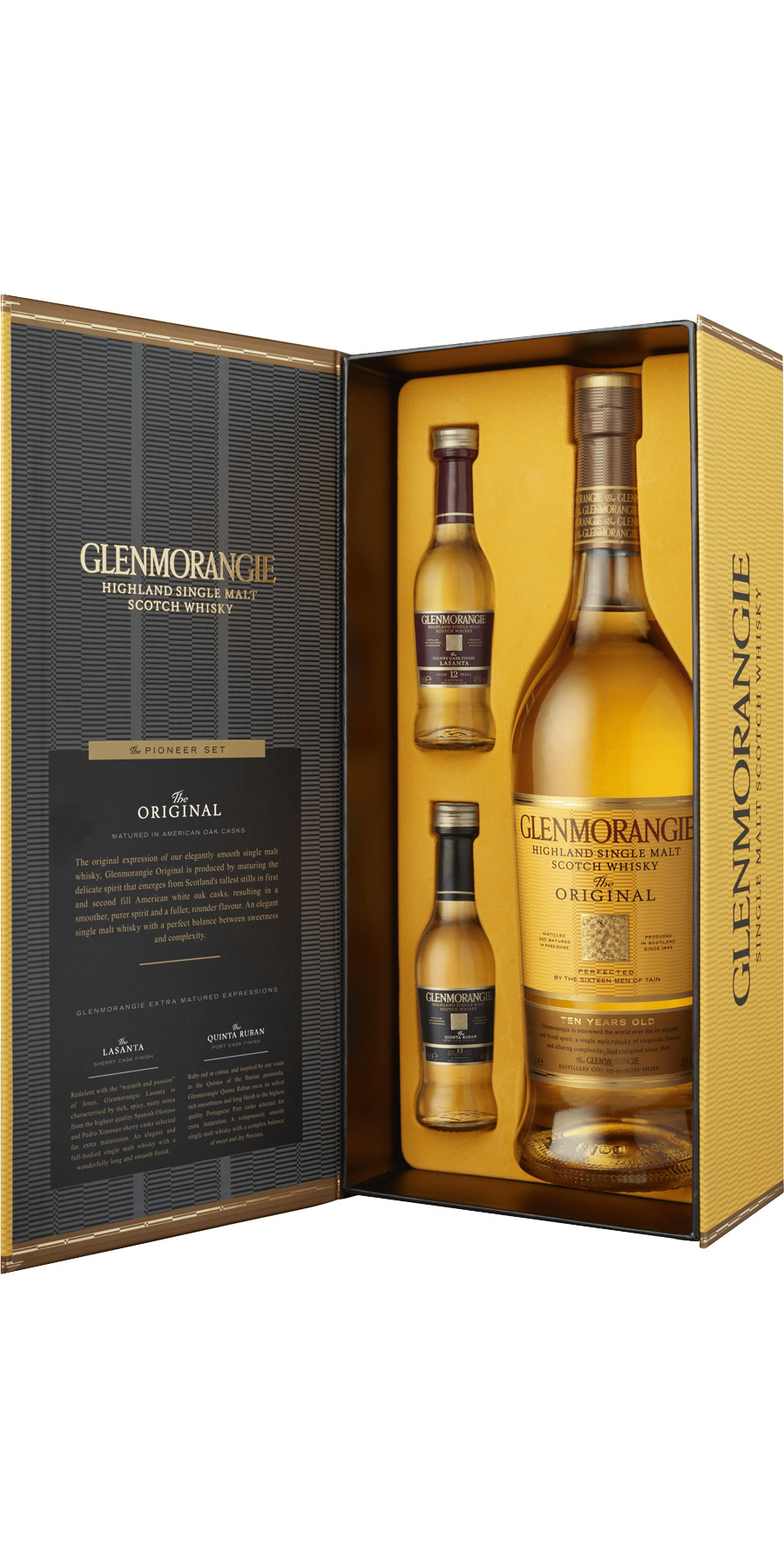 Glenmorangie Original Pioneer Pack 40%, Single Highland Malt + 2 x 5cl Extra Matured Range in GP