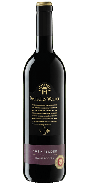 Deutsches Weintor, Dornfelder halbtrocken, QbA Pfalz