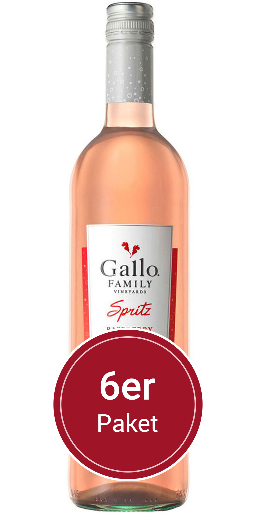 Sparpaket: 6 Flaschen Gallo Family Vineyards, Spritz Himbeer Limette, Kalifornien