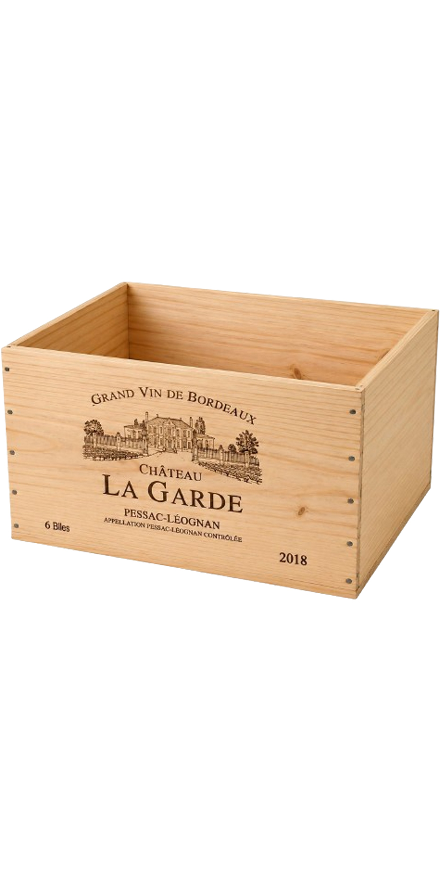 6er Wein-Holzkiste aus Holz – Original Weinkiste, natur von verschiedenen Weingütern