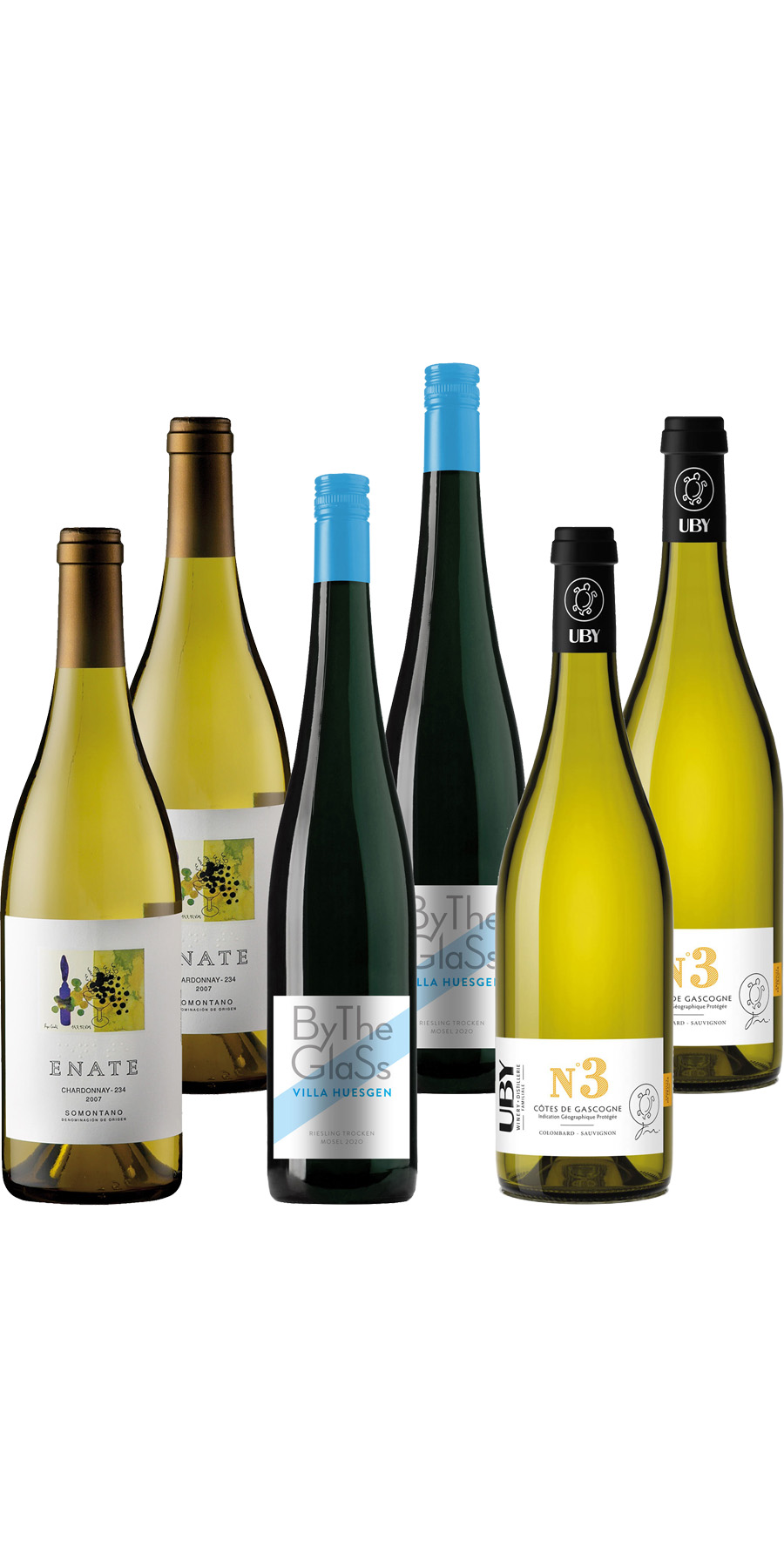 6 Flaschen Weisswein im Spar-Probier-Pack