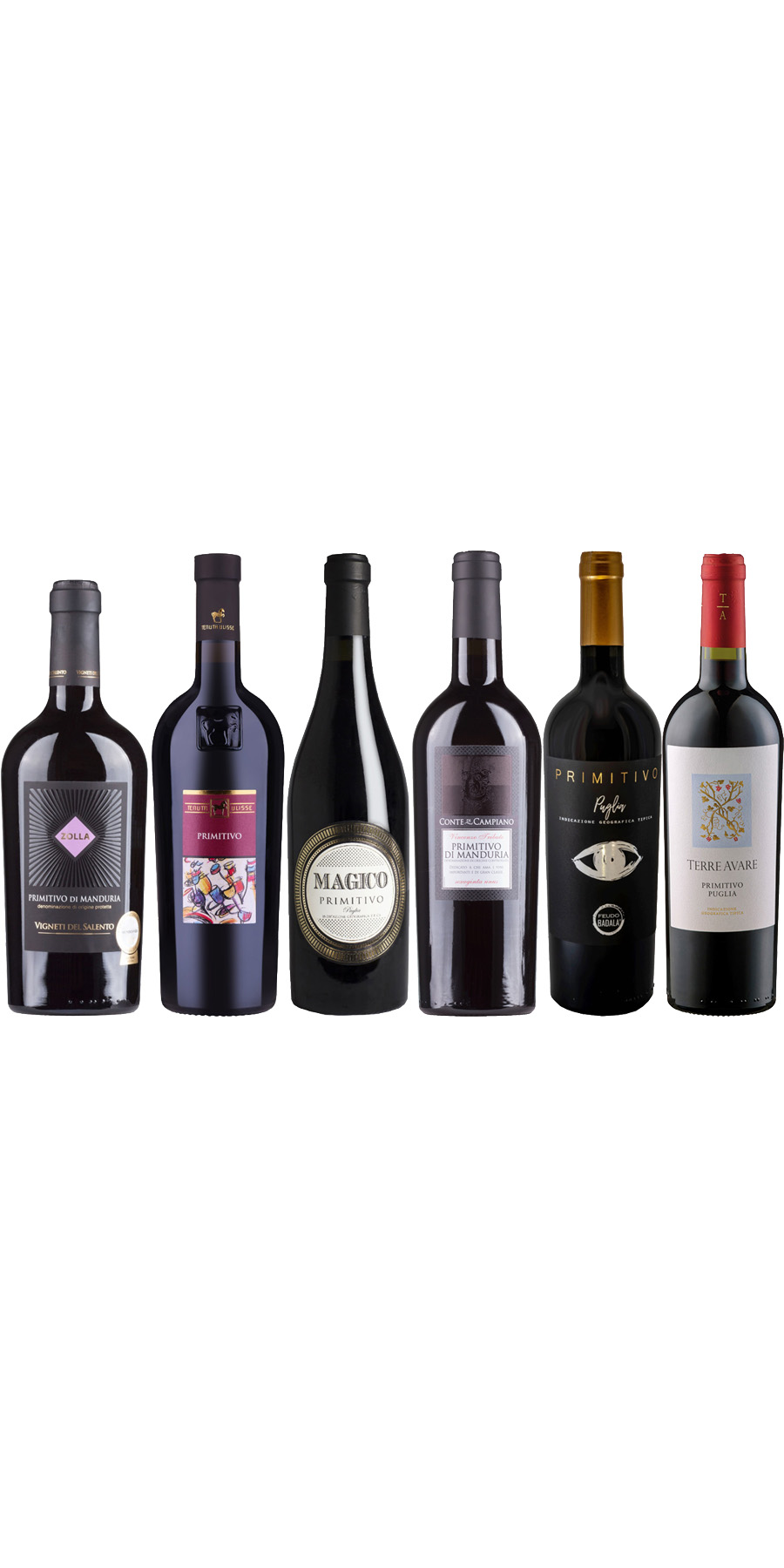 Primitivo Entdeckungsreise – 6er Probierpaket