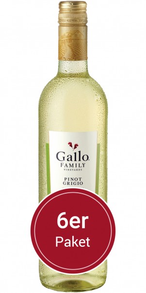 6 Flaschen Gallo Family Vineyards, Pinot Grigio, Kalifornien