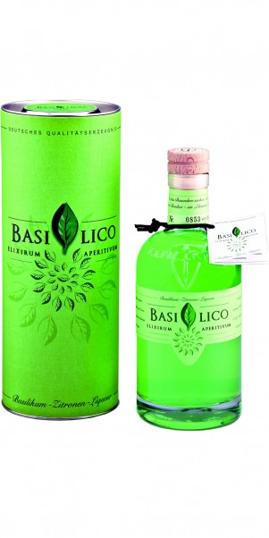 Basilico, Basilikum-Zitronen Likör 0,50 l in Geschenkdose