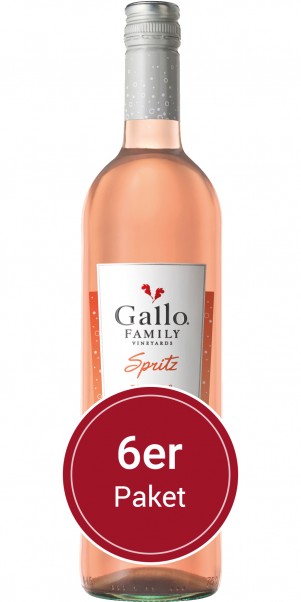 Sparpaket: 6 Flaschen Gallo Family Vineyards, SPRITZ PFIRSICH NEKTARINE, Kalifornien
