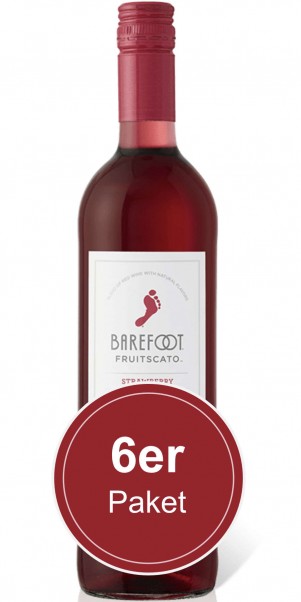 6 Flaschen Barefoot, Fruitscato Strawberry, Kalifornien