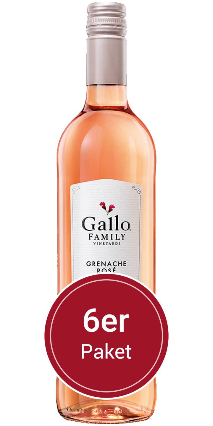 6 Flaschen 0,75 l Gallo Family Vineyards, Grenache Rose, Kalifornien